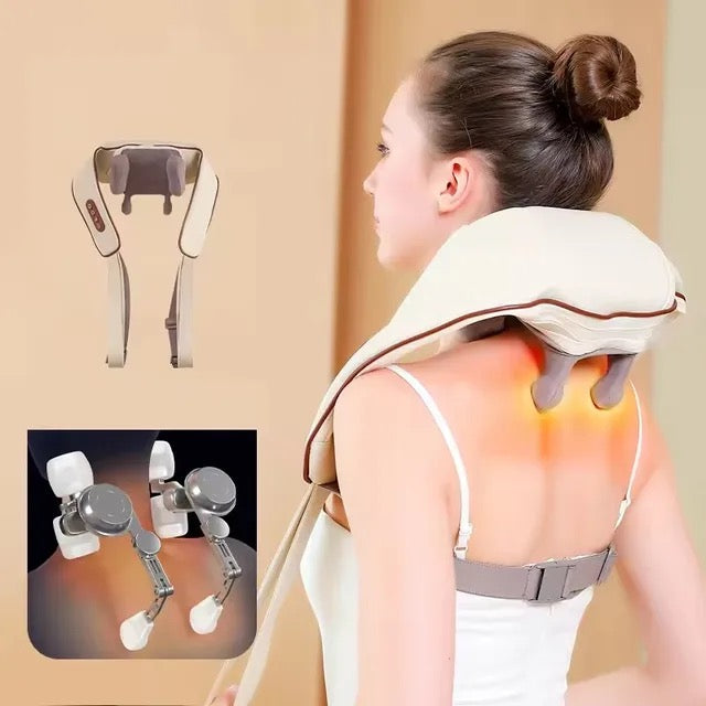 Relaxio Deep Kneading Neck and Shoulder Massager With Heat Therapy