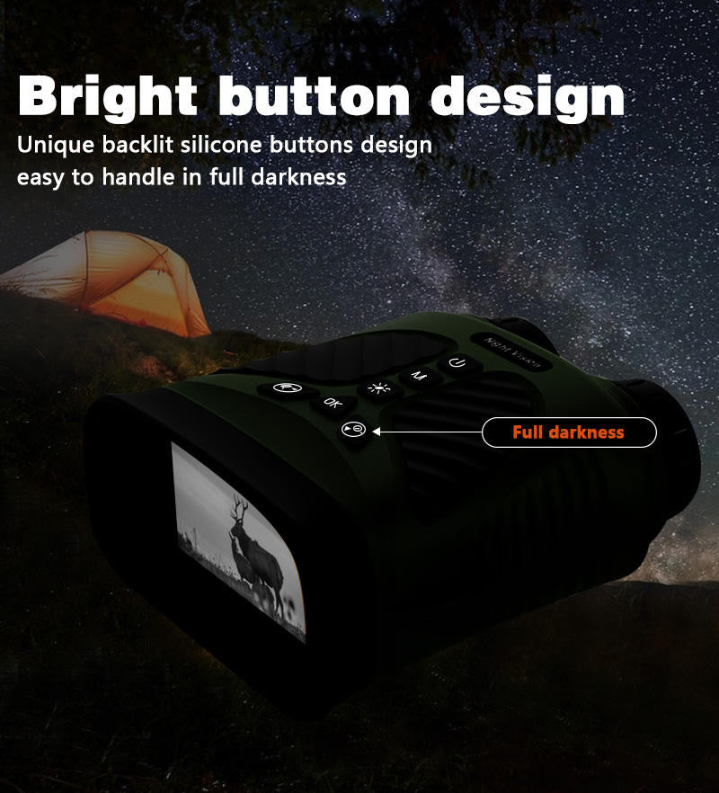 Binocularbreeze Black Smart Binoculars - 10X Zoom, Night Vision, Video Recording