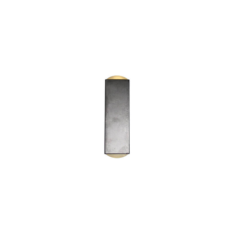 Fitlybuy modern rectangular black aluminum waterproof LED outdoor wall light with upward and downward warm glow.