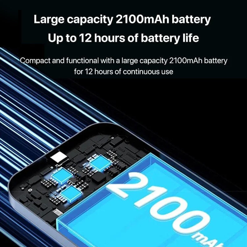 Fitlybuy WiFi Pro showing internal 2100mAh battery components for 12 hours of portable WiFi signal amplification.