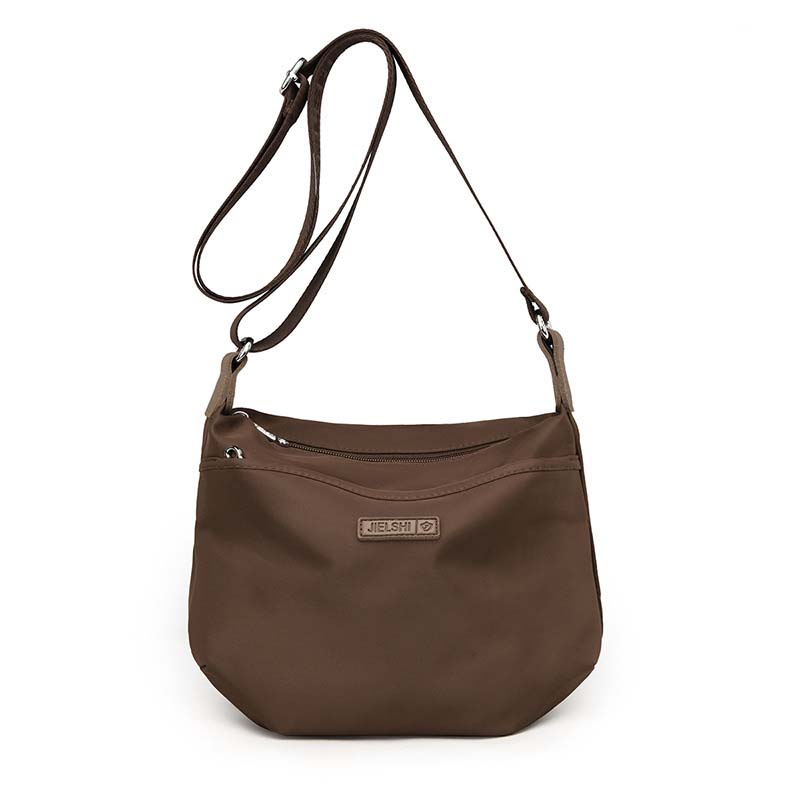 Brown Fitlybuy Joanna anti-theft waterproof crossbody shoulder bag with a secure zippered travel design.