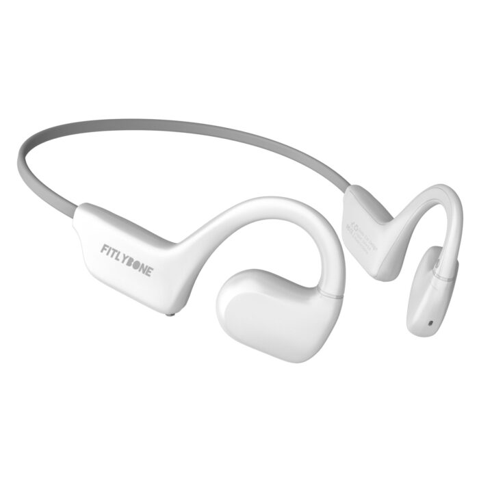 Fitlybone Solo Duo bone conduction headphones – White, side view