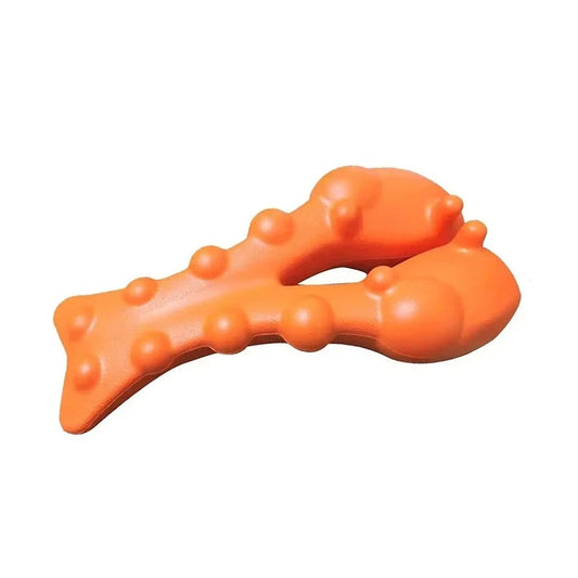Orange Fitlybuy cervical neck stretcher with textured massage nodes and ergonomic ComfortFlex support design.