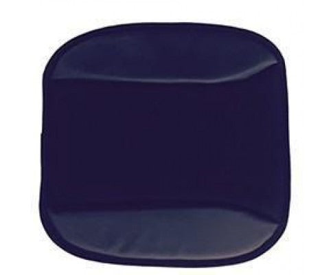 Fitlybuy square navy blue memory foam seat pad with ComfortFlex technology, designed for chair comfort.