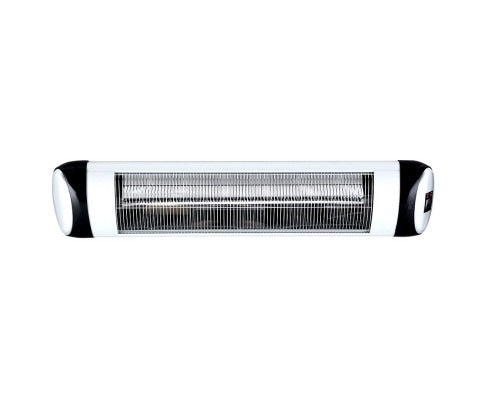 Fitlybuy 1500W radiant strip heater in white and black with a central heating element against a plain white background.