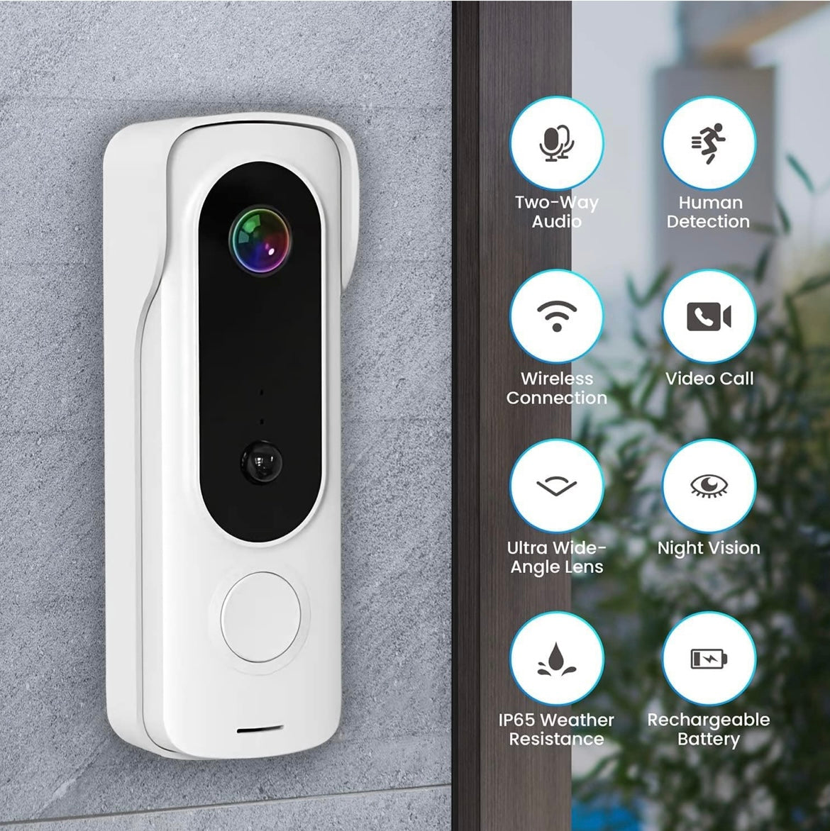 BellGuard UL-tech Smart Video Doorbell - Wireless, 1080p