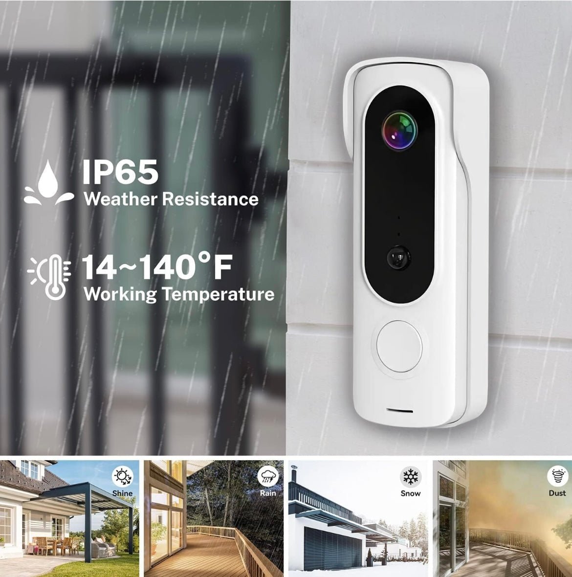 BellGuard UL-tech Smart Video Doorbell - Wireless, 1080p