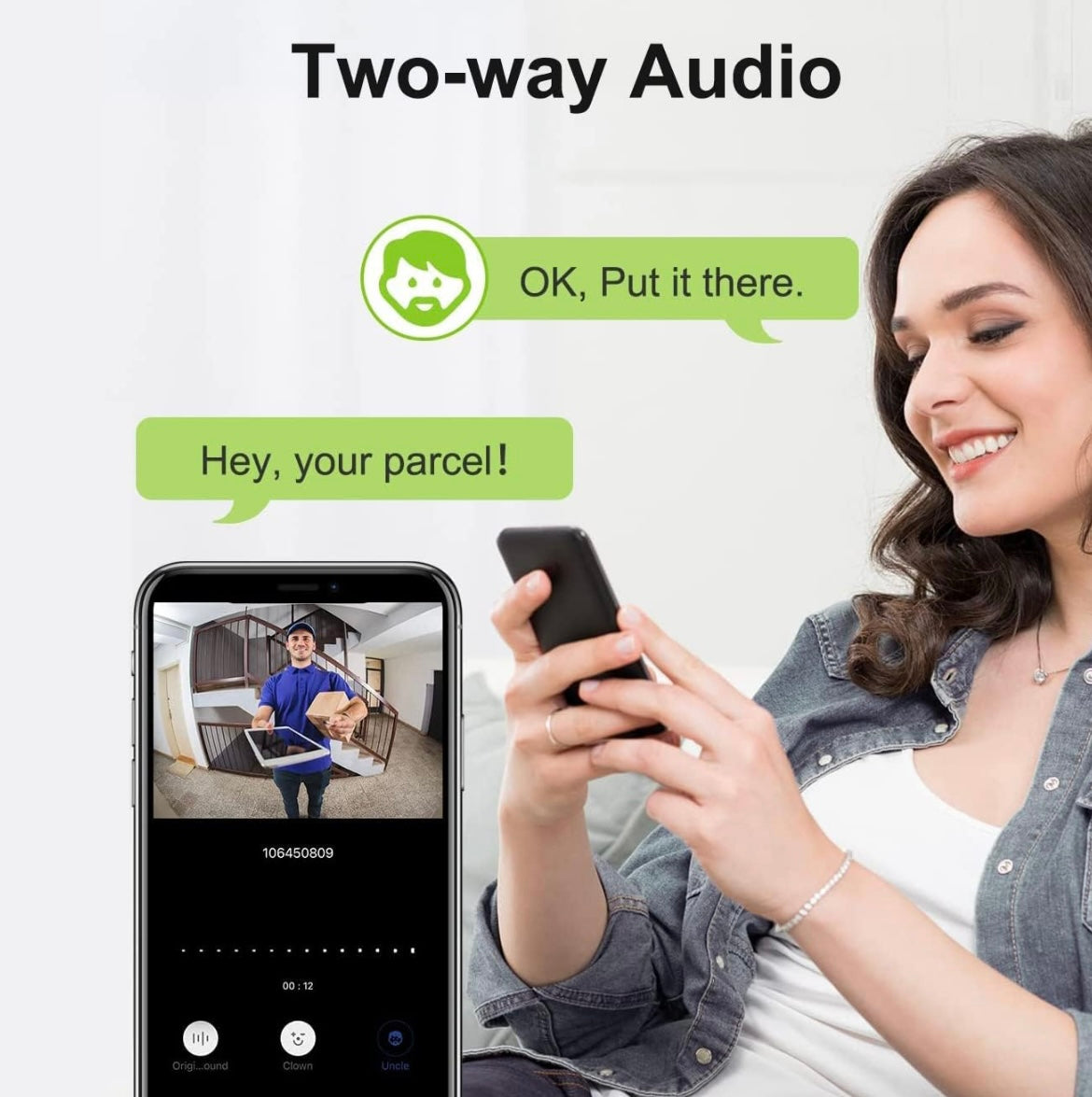 BellGuard UL-tech Smart Video Doorbell - Wireless, 1080p