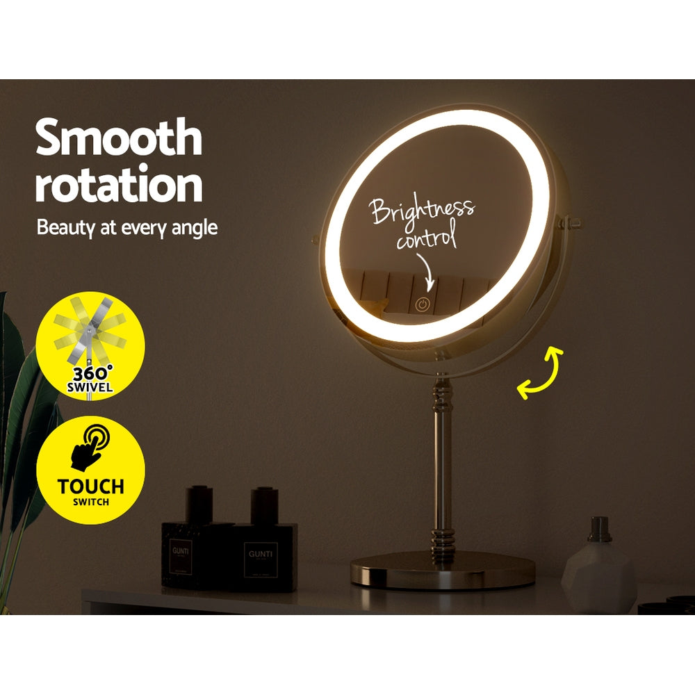 Mirrormagic Embellir LED Makeup Mirror - 10X Magnification, Touch Control