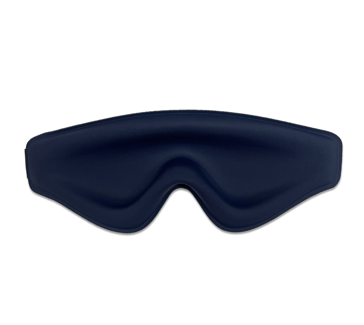 Navy blue Fitlybuy EyeSnooze Lite memory foam sleep mask with a contoured design for pressure-free, blackout comfort.