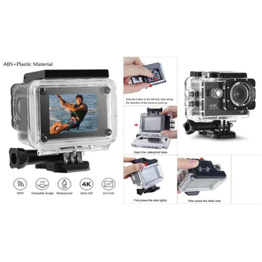Actionace BDI 4K Action Camera - Waterproof, 1080p for Sports