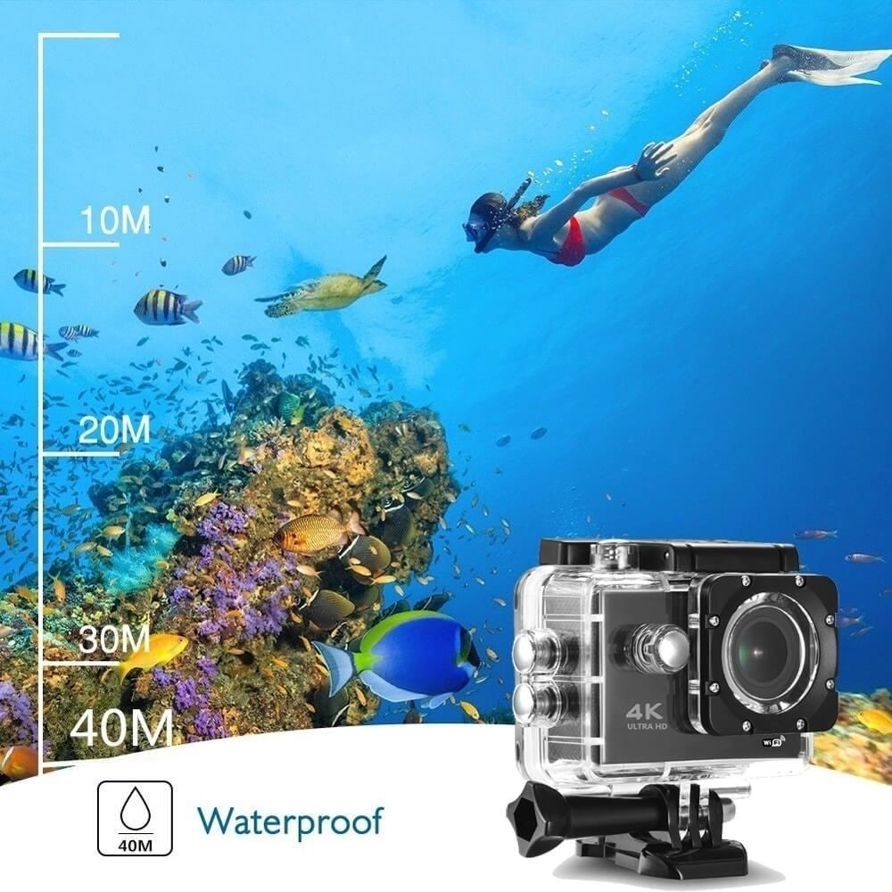 Actionace BDI 4K Action Camera - Waterproof, 1080p for Sports