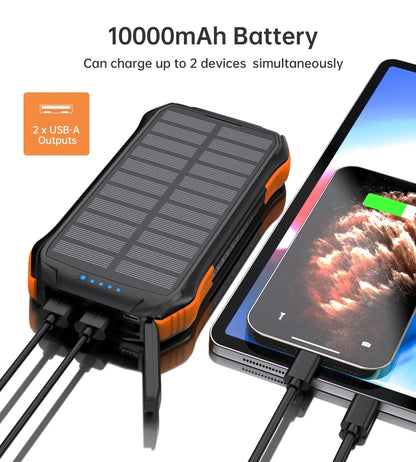 Solarsaver Choetech Solar Power Bank – 20000mAh, Wireless, Outdoor