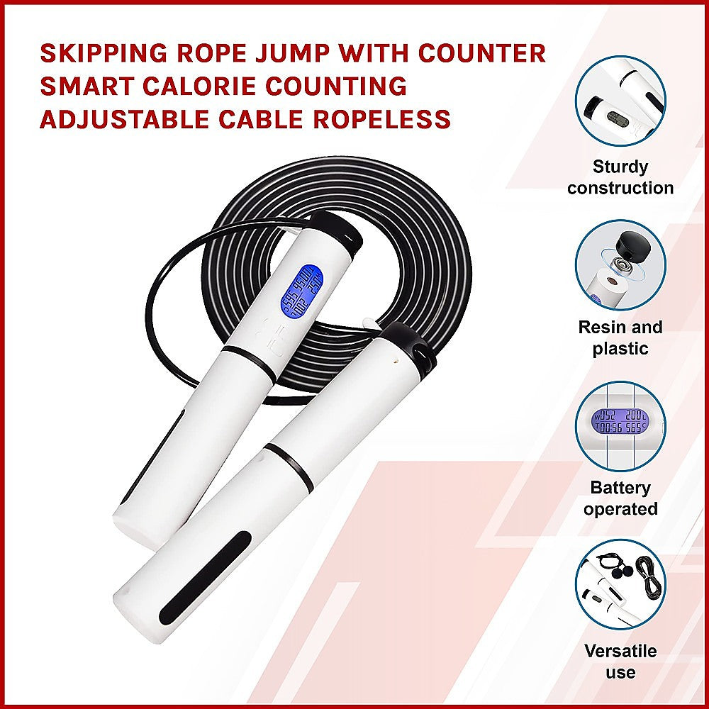 Jumpjolt Skipping Rope - Smart Counter, Adjustable, Calorie Tracker