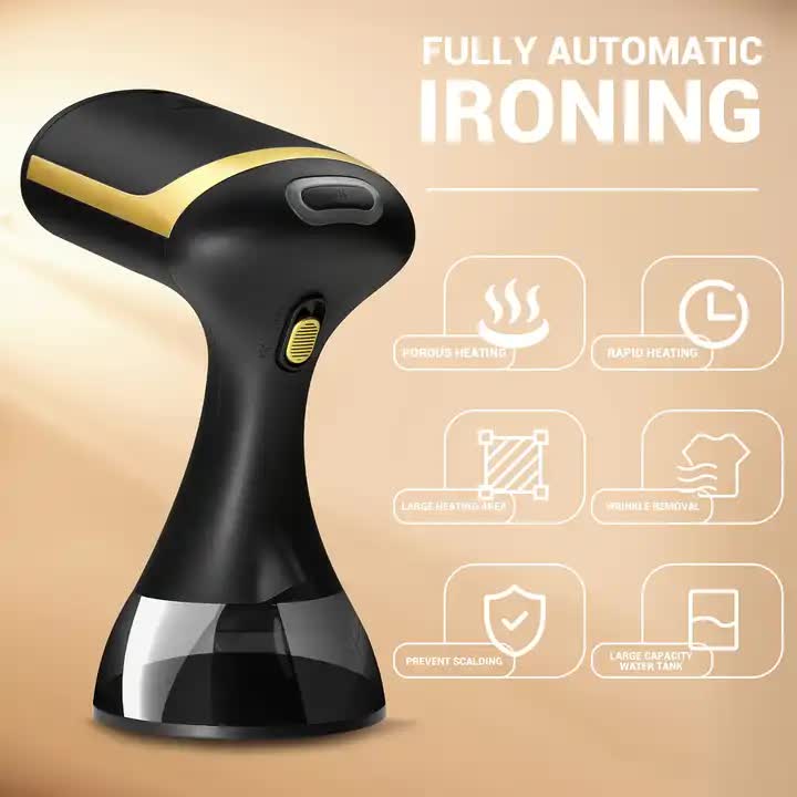 Steamserenity Black Handheld Steamer - Portable, Wrinkle-Free Clothes