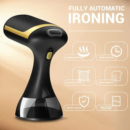 Steamserenity Black Handheld Steamer - Portable, Wrinkle-Free Clothes