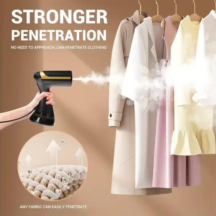 Steamserenity Black Handheld Steamer - Portable, Wrinkle-Free Clothes