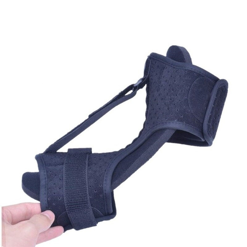Black Fitlybuy adjustable orthopedic foot and ankle splint with breathable perforated material and secure straps.