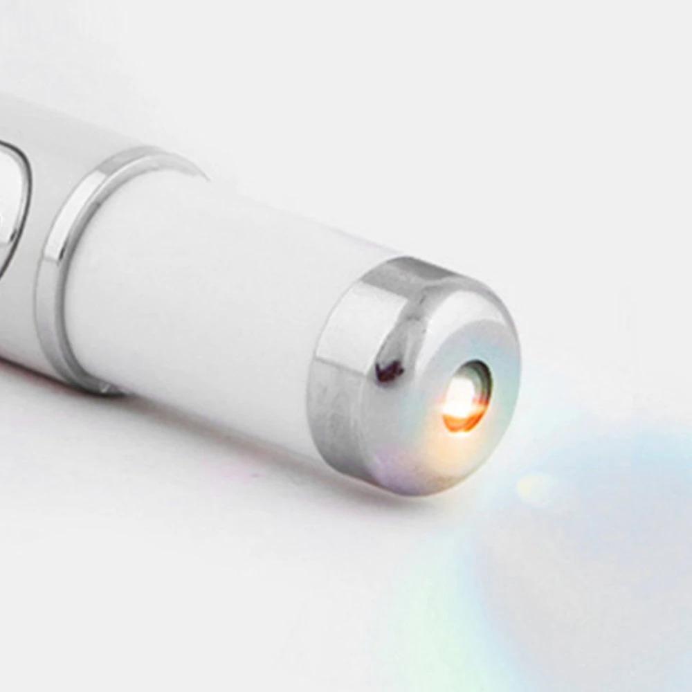 Fitlybuy white and silver laser skin renewal pen emitting a focused light beam for facial treatment.