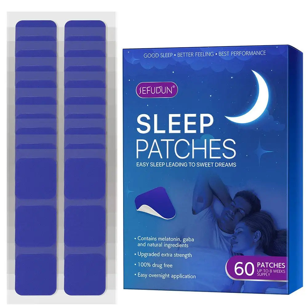 Fitlybuy Dream Easy Sleep Patches in blue packaging with 60 herbal adhesive patches for sleep support.